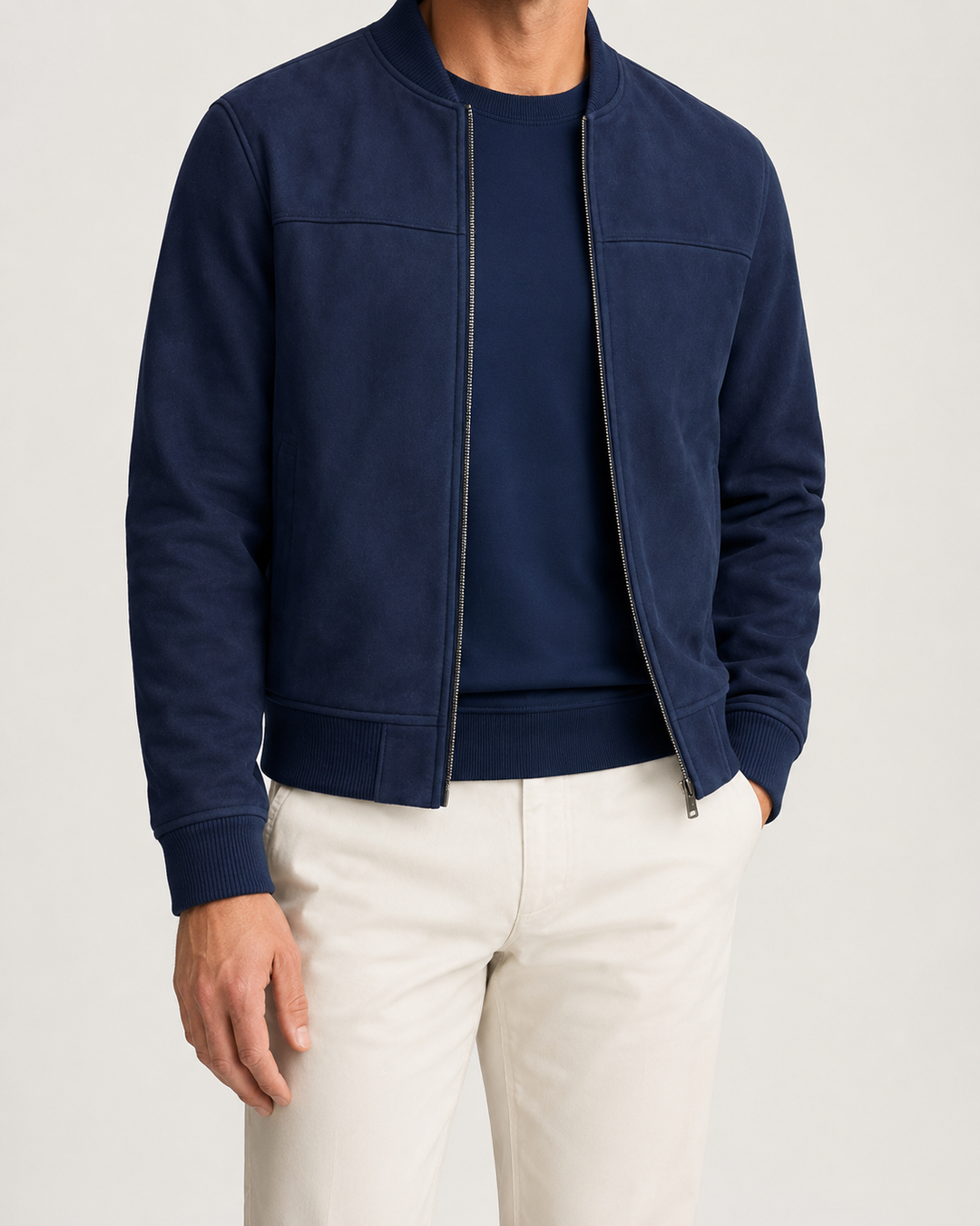 Veste Homme Col Chemise Fermeture Zippée Coupe Droite – Jonas
