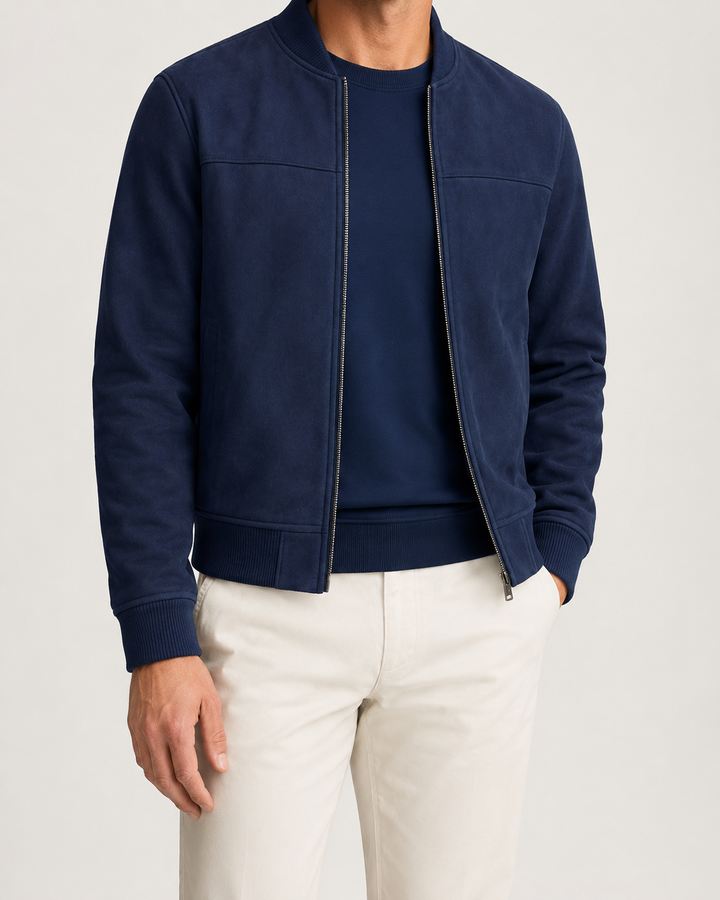 Veste Homme Col Chemise Fermeture Zippée Coupe Droite – Jonas