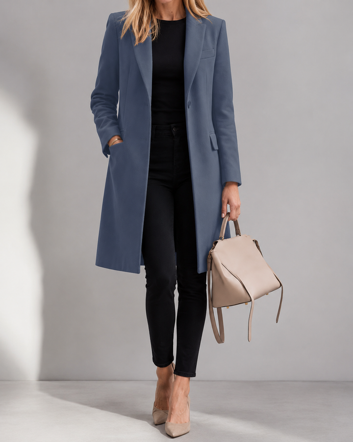 Blazer femme laine mélangée coupe structurée élégant bureau mariage