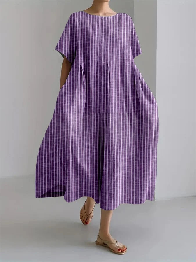 Bianca – Robe Rayée en Rétro