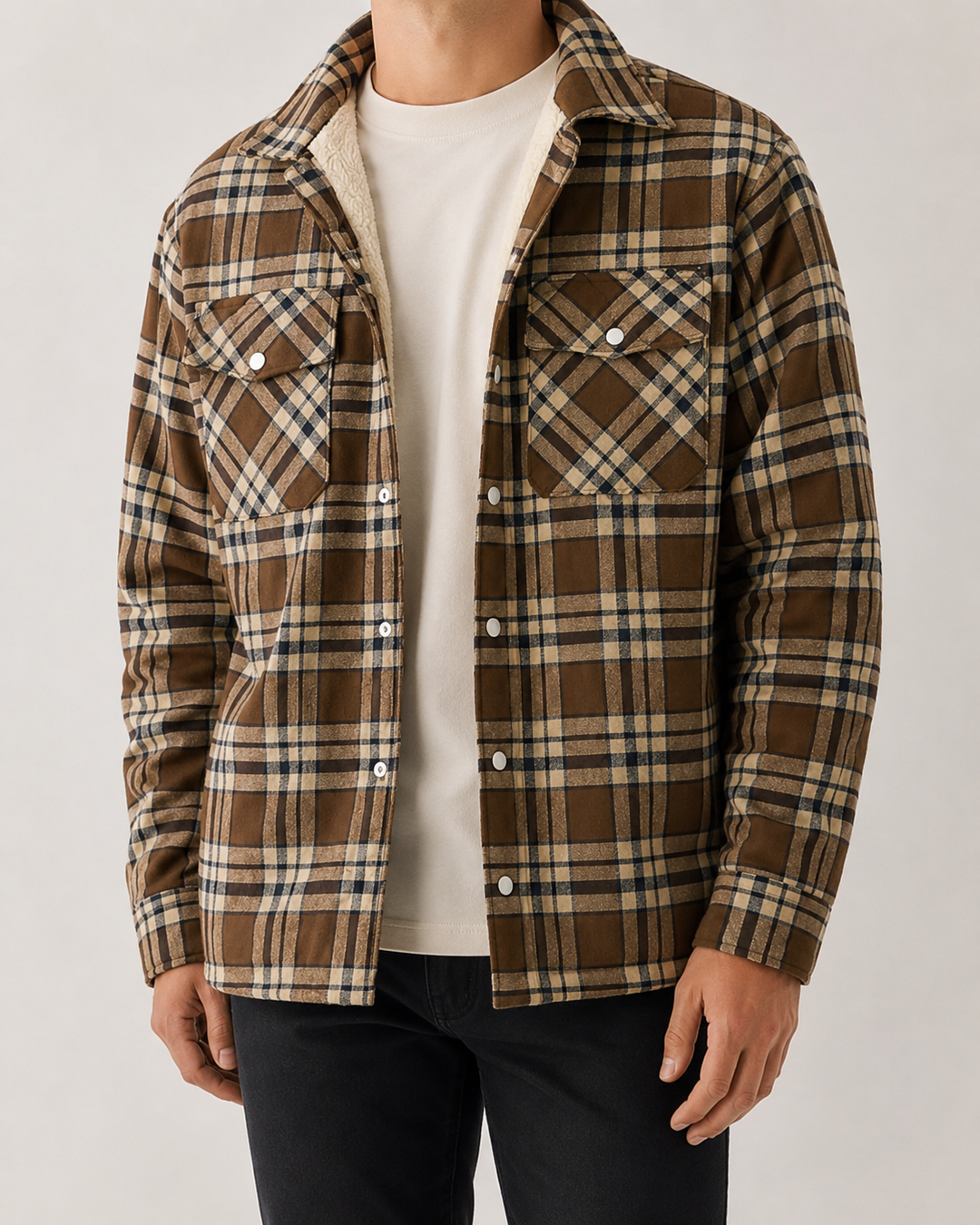 Veste Homme Doublée Chaude Capuche Fermeture Zippée – Nathanaël