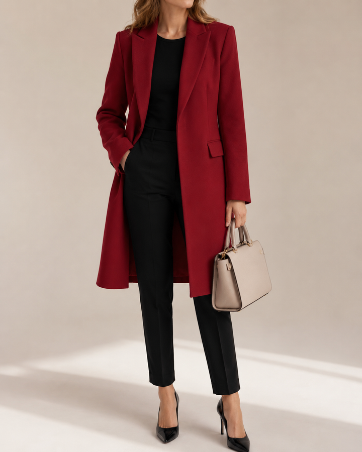 Blazer femme laine mélangée coupe structurée élégant bureau mariage