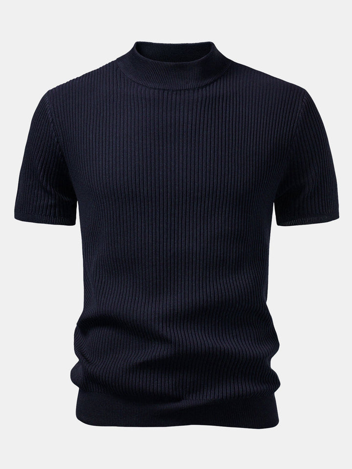 Pull Col Roulé Ridé - T-shirt Tricoté