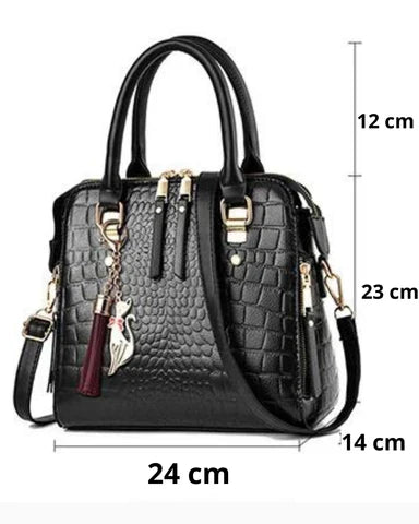 Noora™ | Sac en cuir à motif crocodile