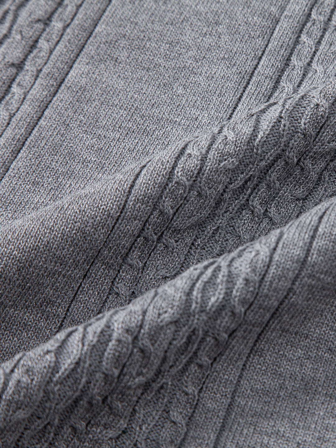 Polo-shirt zippé en jacquard torsadé
