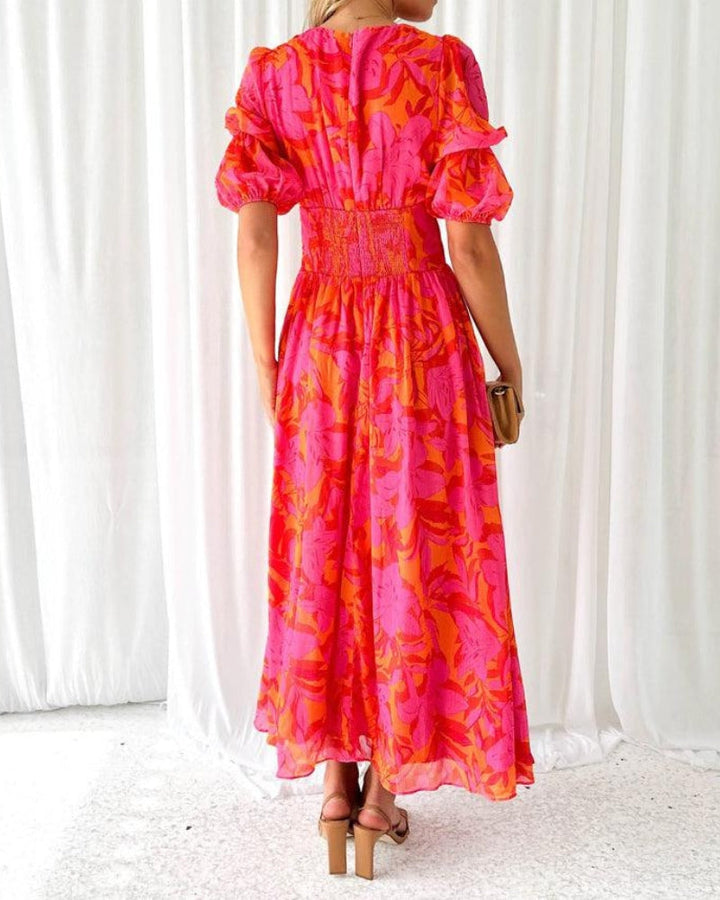Alva™ | Robe Maxi avec Manches Bouffantes