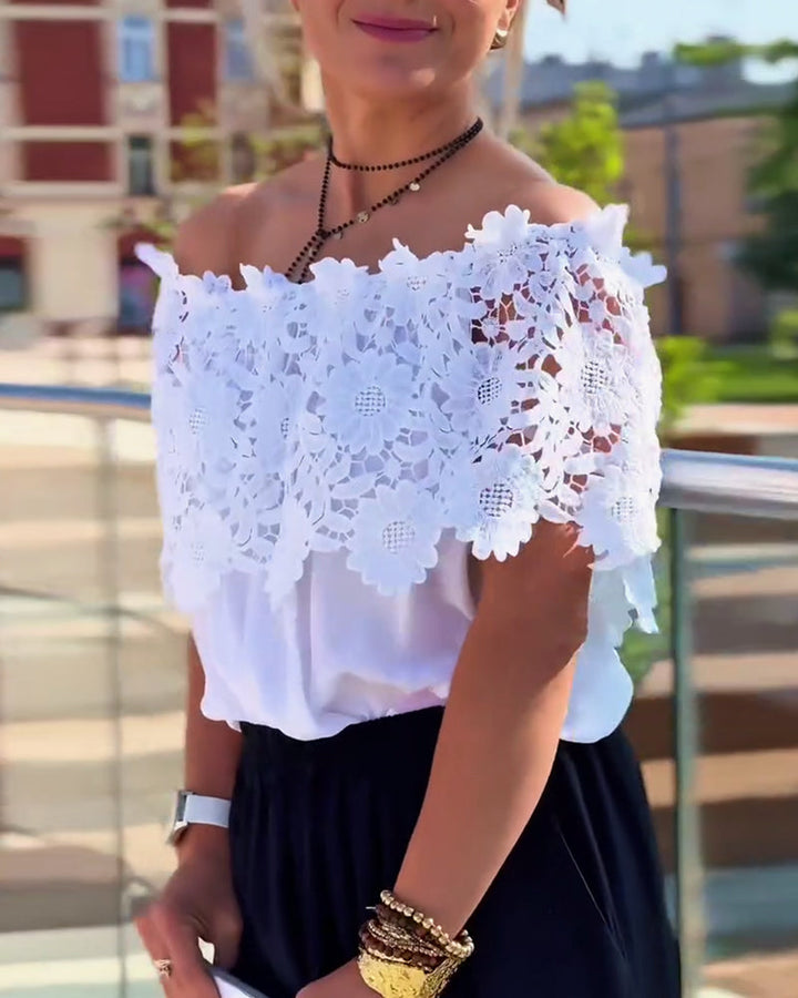 Lace Design Fashion Blouse
