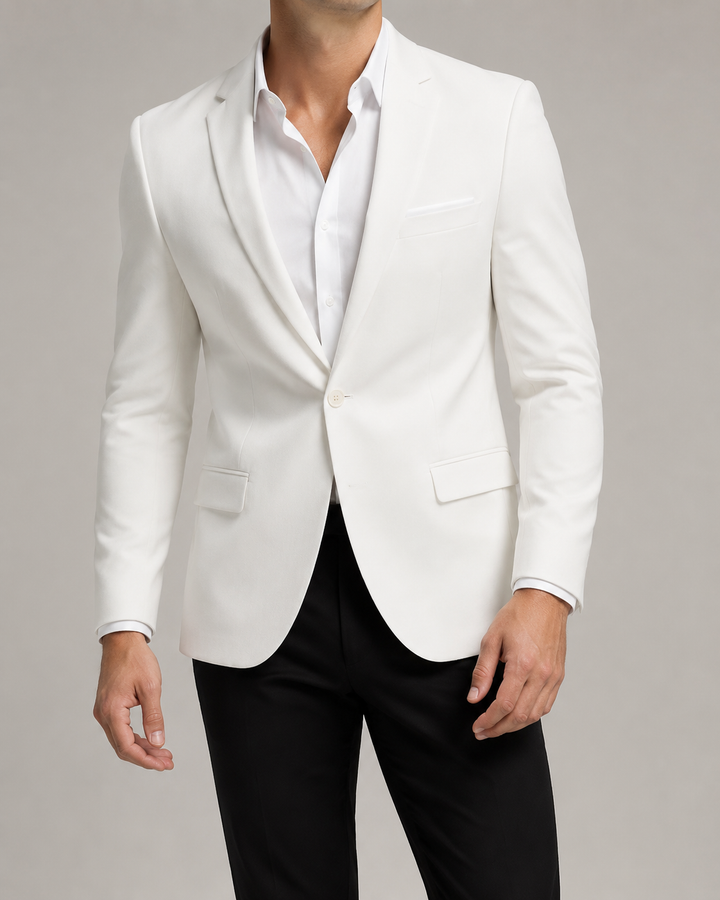 Blazer homme coupe ajustée fermeture boutonnée mariage cérémonie