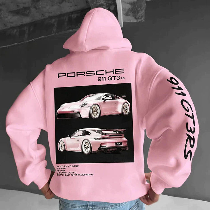 Adrian - Sweat-shirt oversize pour homme avec imprimé Porsche 0