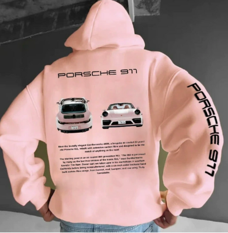 Adrian - Sweat-shirt oversize pour homme avec imprimé Porsche 4