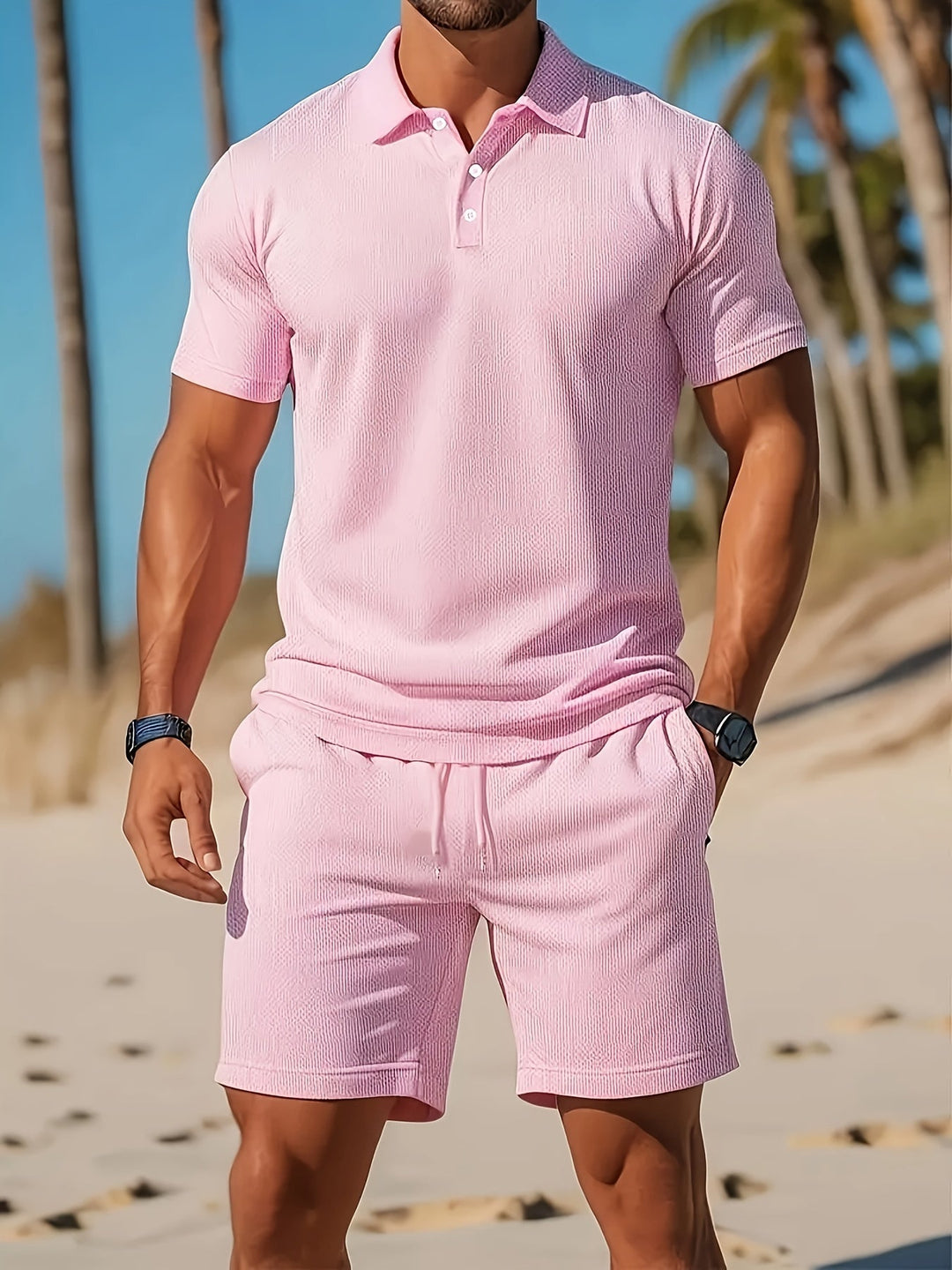 Adrian – Ensemble d'été avec polo pour homme 9