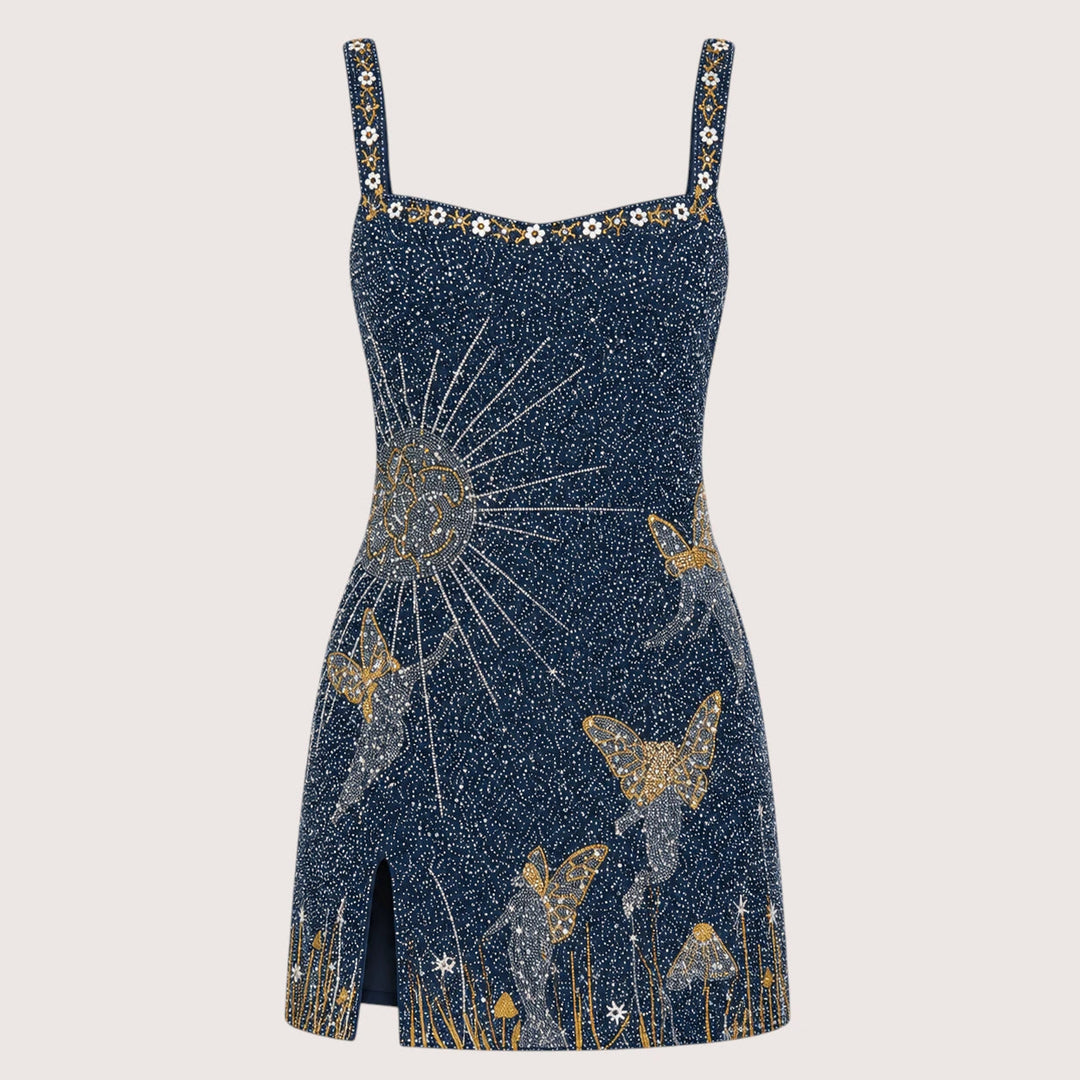 Amelia | Robe mini sans manches pour femme avec fente sur le devant 3