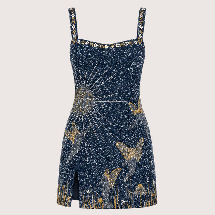 Amelia | Robe mini sans manches pour femme avec fente sur le devant 3