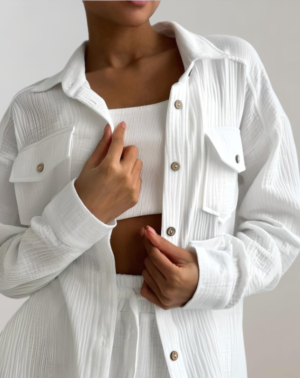 Ariana | Ensemble deux pièces composé d'une chemise et d'un short à taille élastique 1