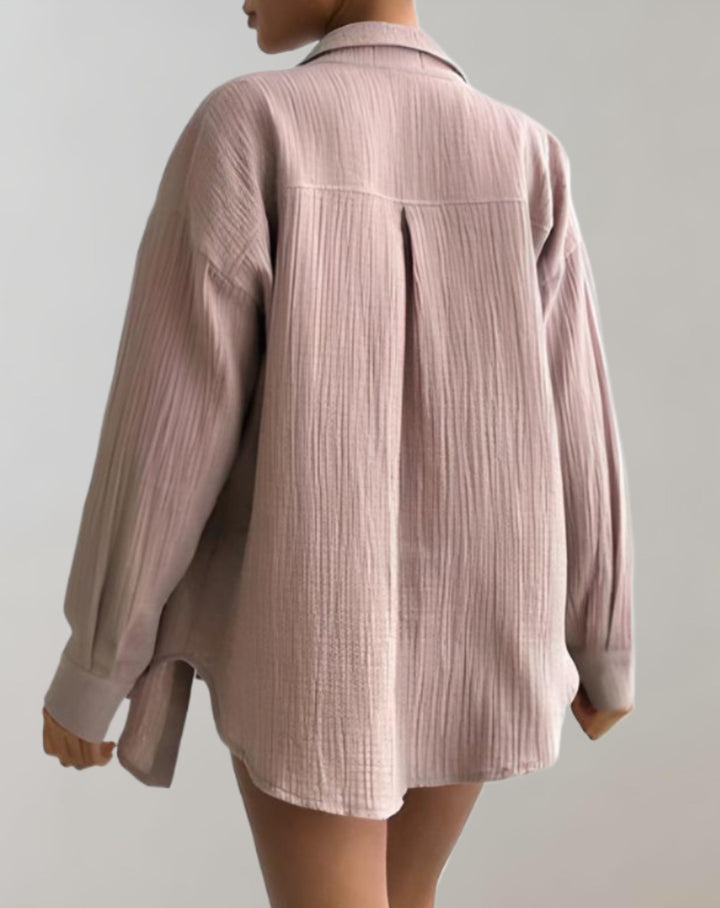 Ariana | Ensemble deux pièces composé d'une chemise et d'un short à taille élastique 5