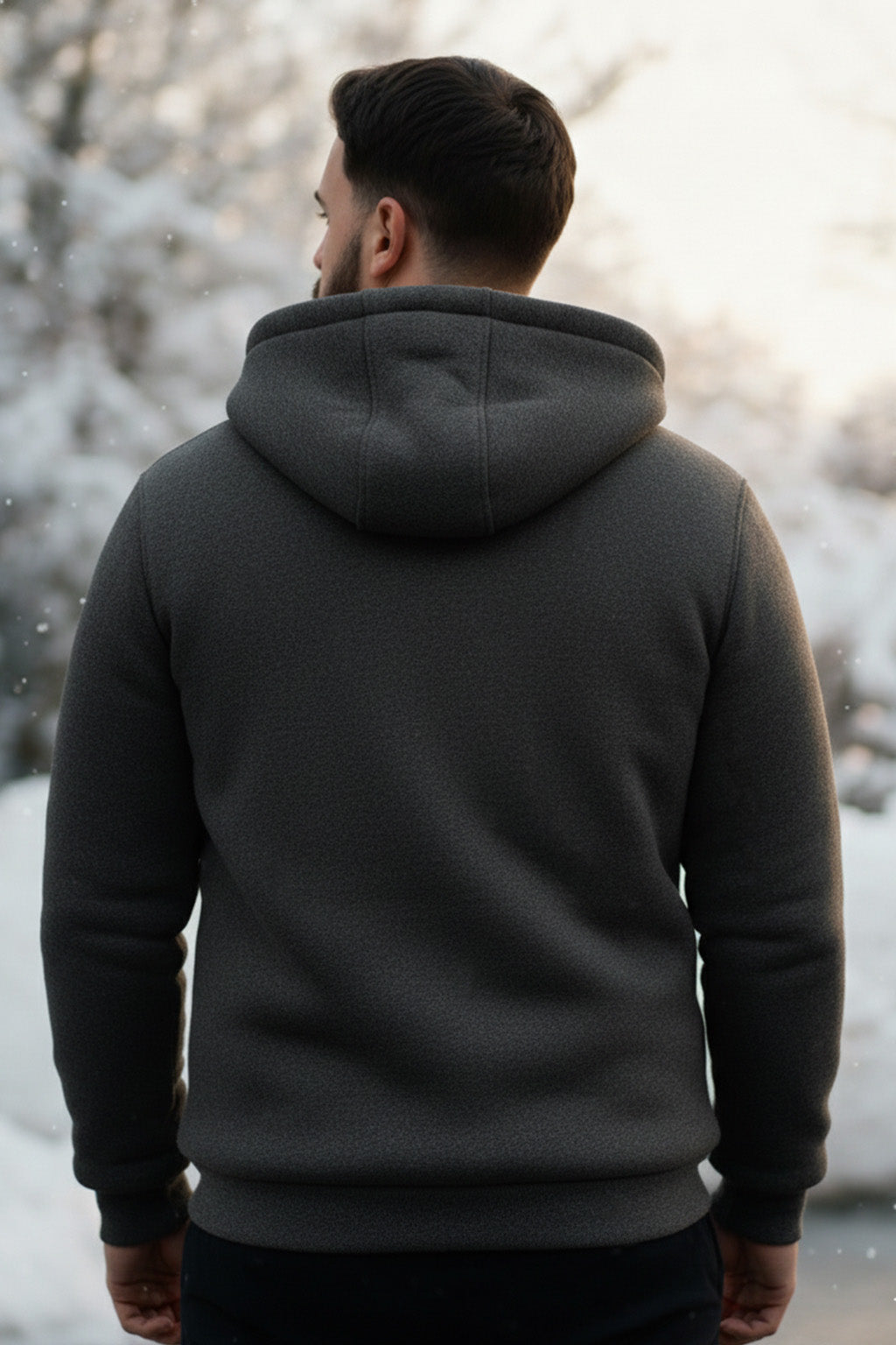 Veste à capuche zippée doublée en sherpa | Léo