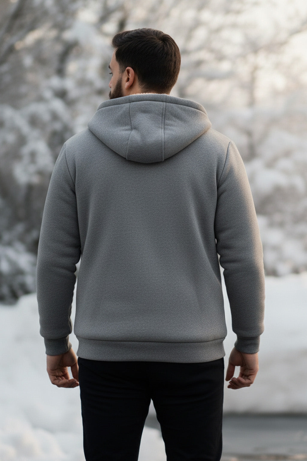 Veste à capuche zippée doublée en sherpa | Bastien