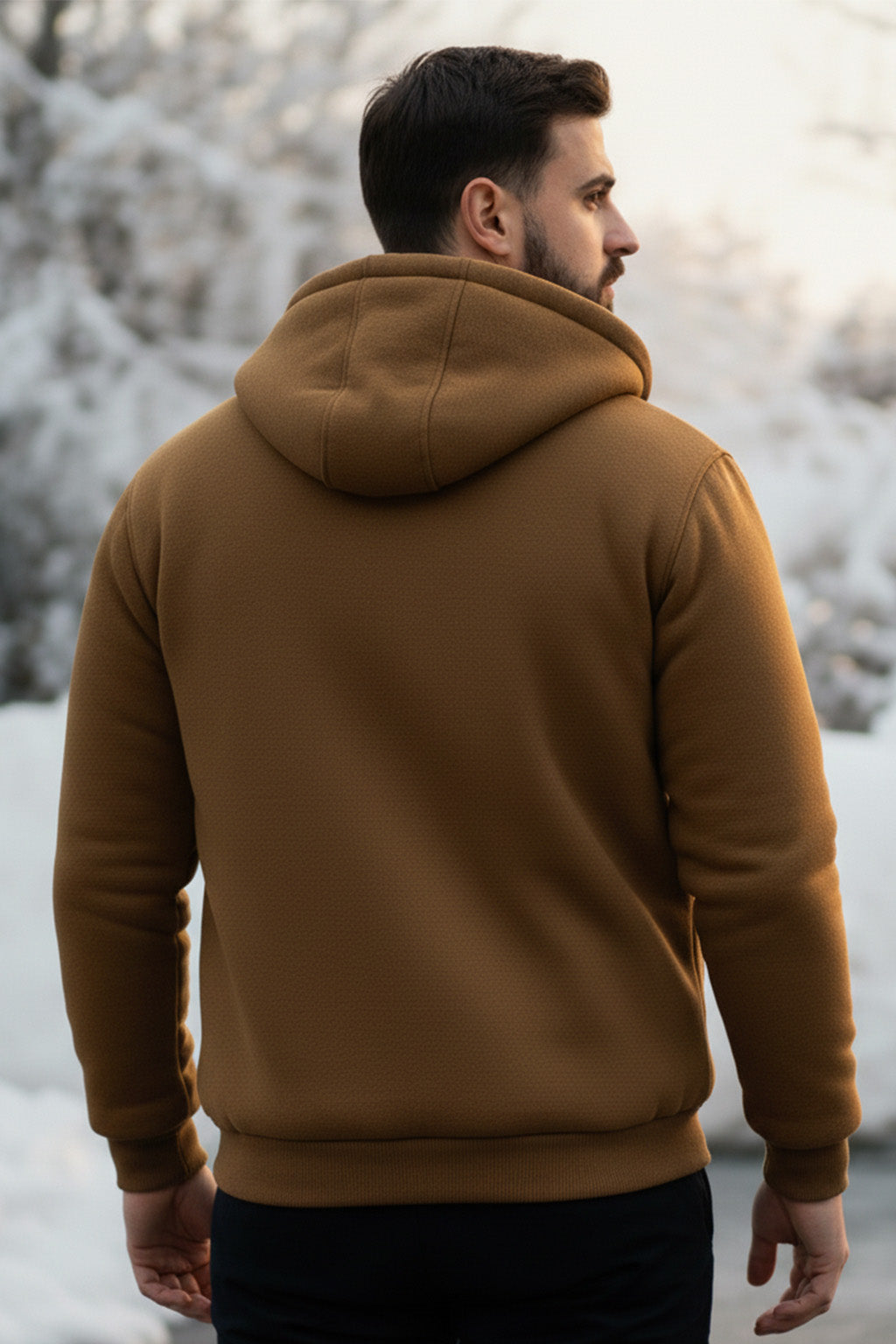 Veste à capuche zippée doublée en sherpa | Hugo