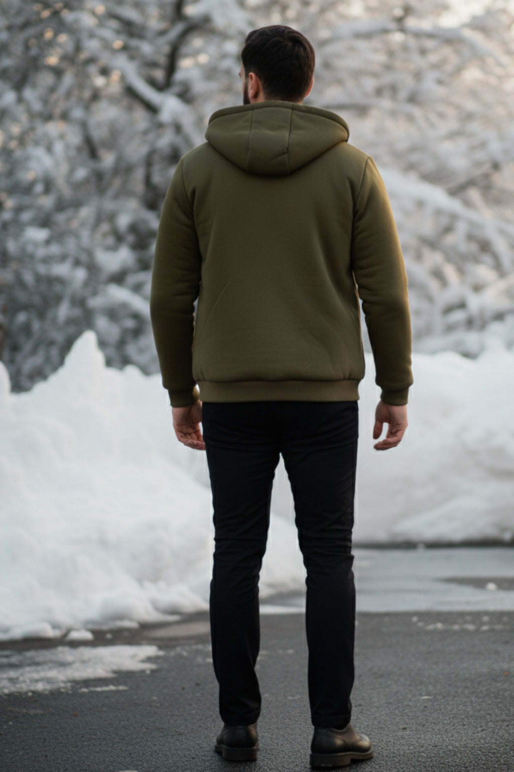 Veste à capuche zippée doublée en sherpa | Amaury