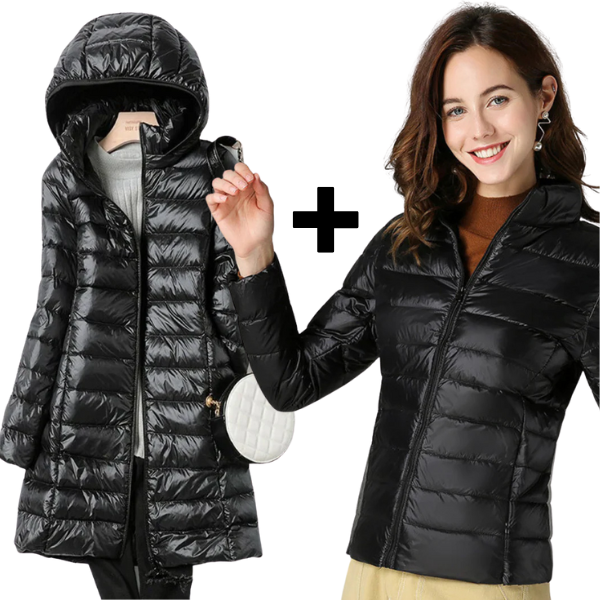Sky+Aurora - Veste Ultralégère & Veste Longue en Duvet de Canard Blanc