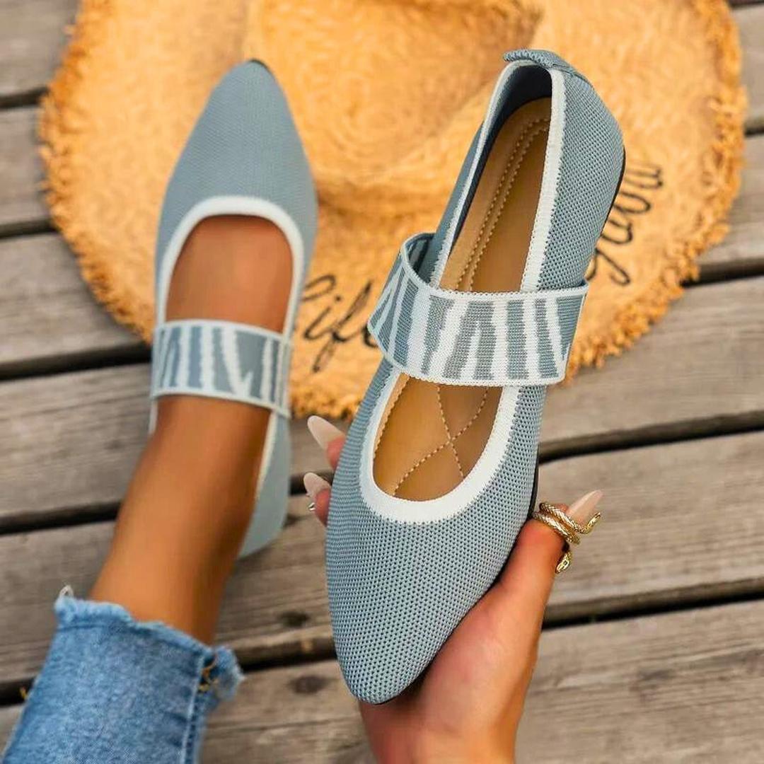 Ballerines en toile à brides et finitions contrastées 5