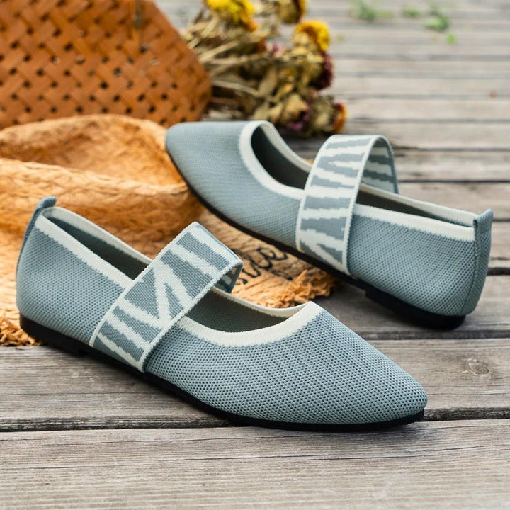 Ballerines en toile à brides et finitions contrastées 6