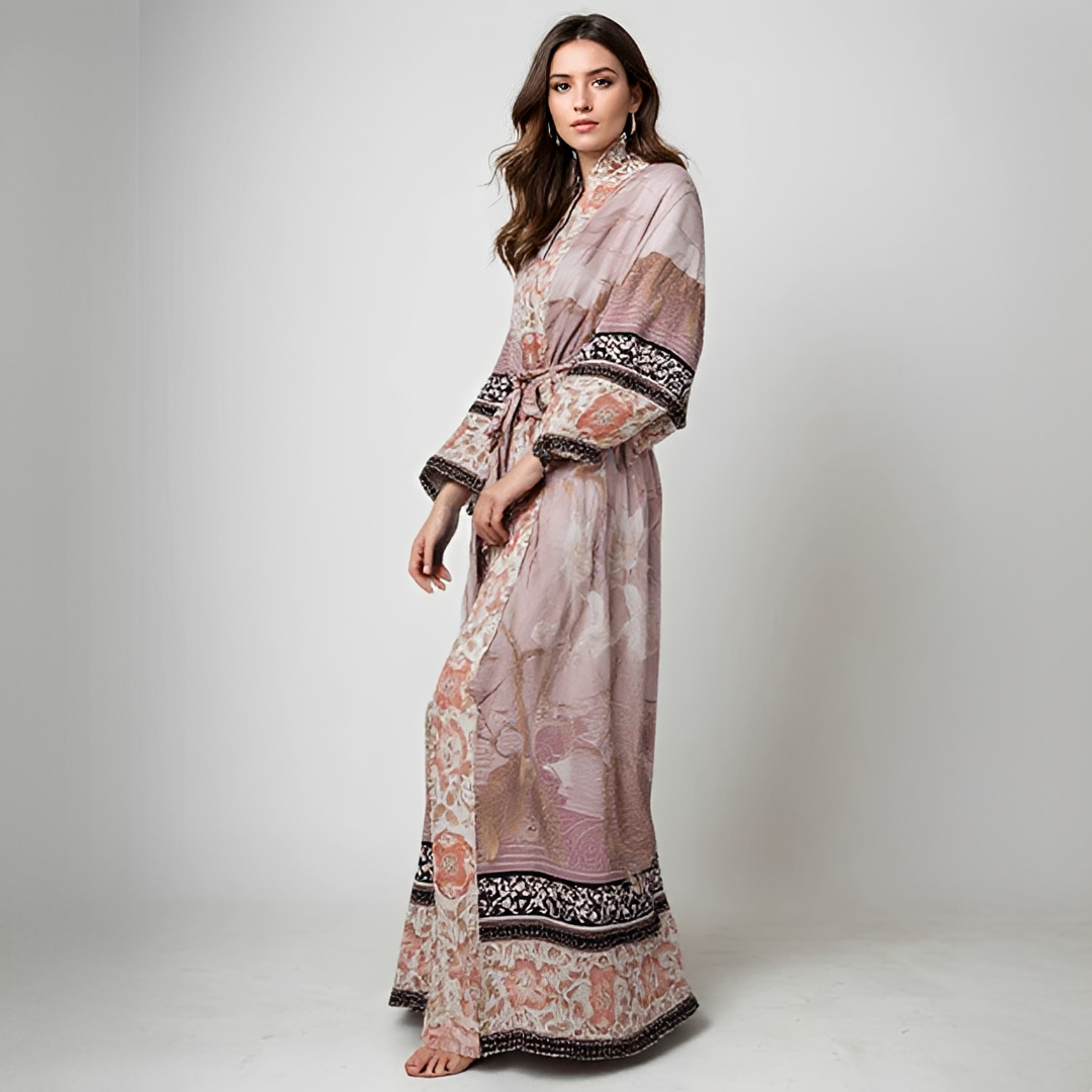 Barbara - Robe longue pour femme à imprimé floral 0