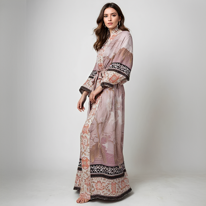 Barbara - Robe longue pour femme à imprimé floral 0