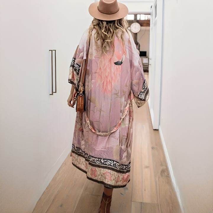 Barbara - Robe longue pour femme à imprimé floral 1