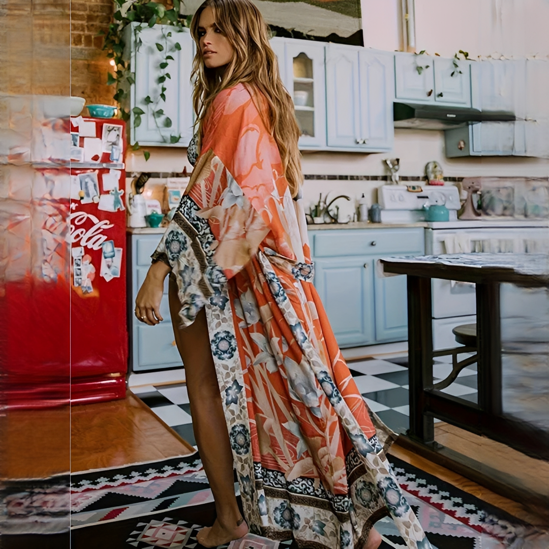 Barbara - Robe longue pour femme à imprimé floral 2