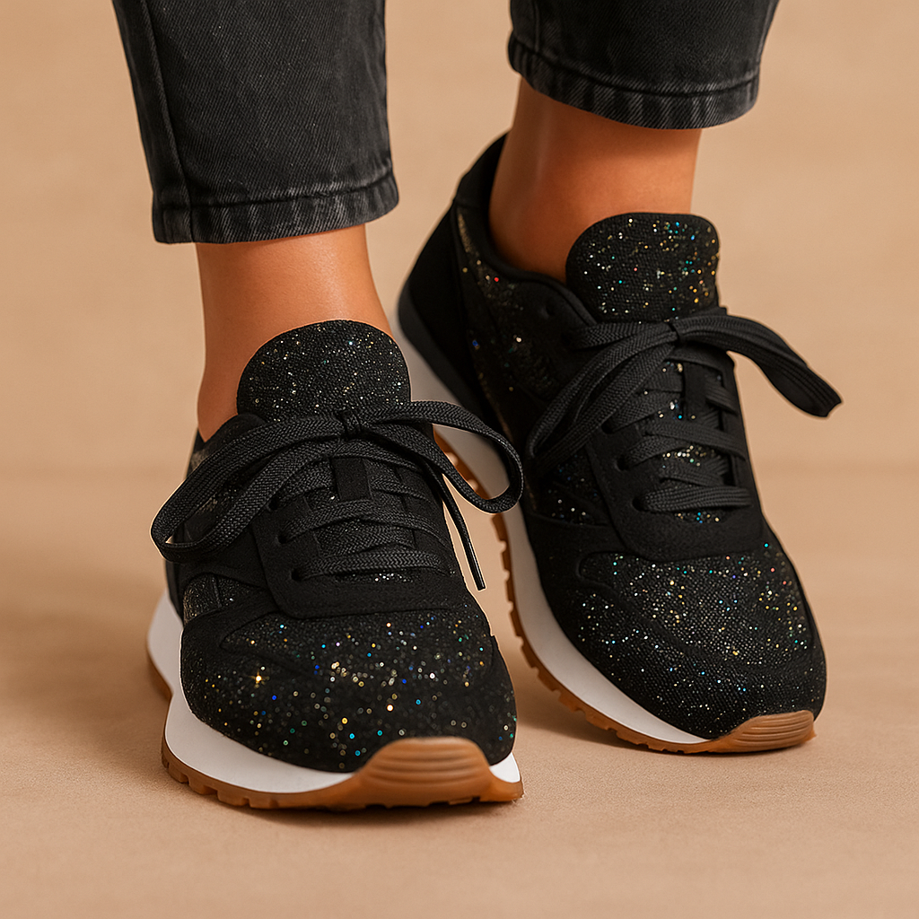 Baskets à paillettes pour femmes | Chaussures confort brillantes