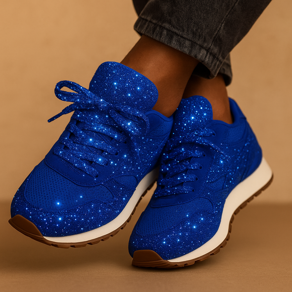 Baskets à paillettes pour femmes | Chaussures confort brillantes
