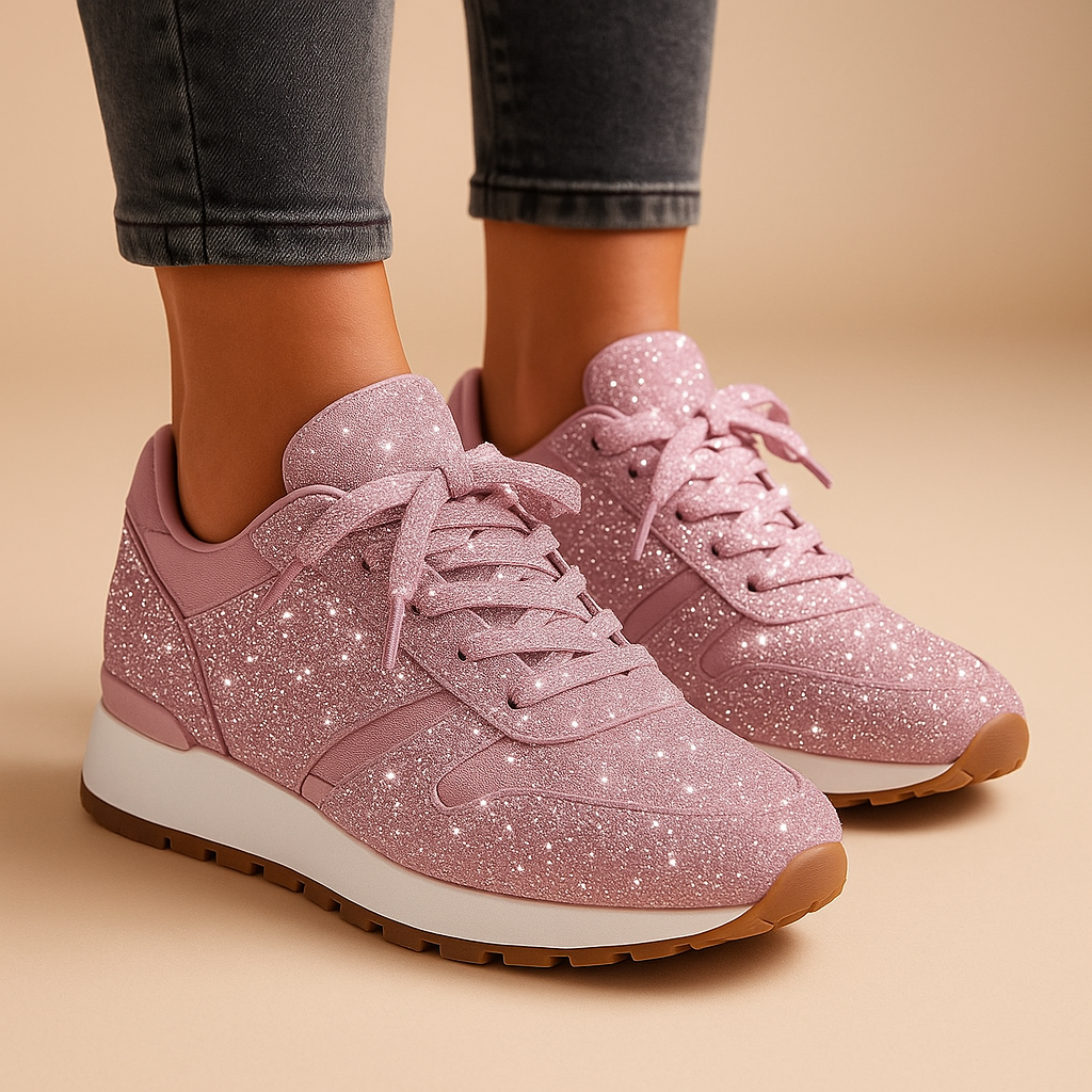Baskets à paillettes pour femmes | Chaussures confort brillantes