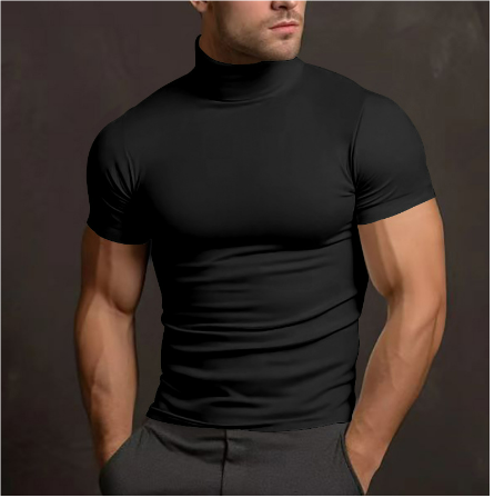 Bellivaro | T-shirt à col roulé pour homme – Élégant, coupe ajustée et parfait pour un usage quotidien 0