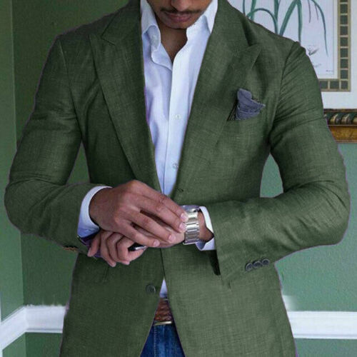 Blazer en lin pour homme, tenue formelle et décontractée, léger 1