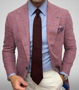 Blazer en lin pour homme, tenue formelle et décontractée, léger 8
