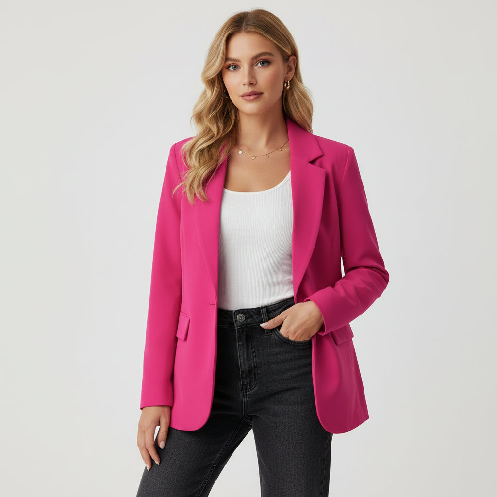 Blazer tailleur à col châle pour femme 5