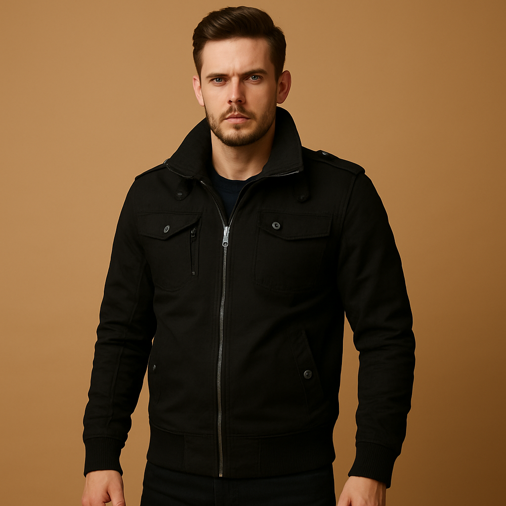 Blouson pour hommes | Blouson aviateur à col montant et poches avant