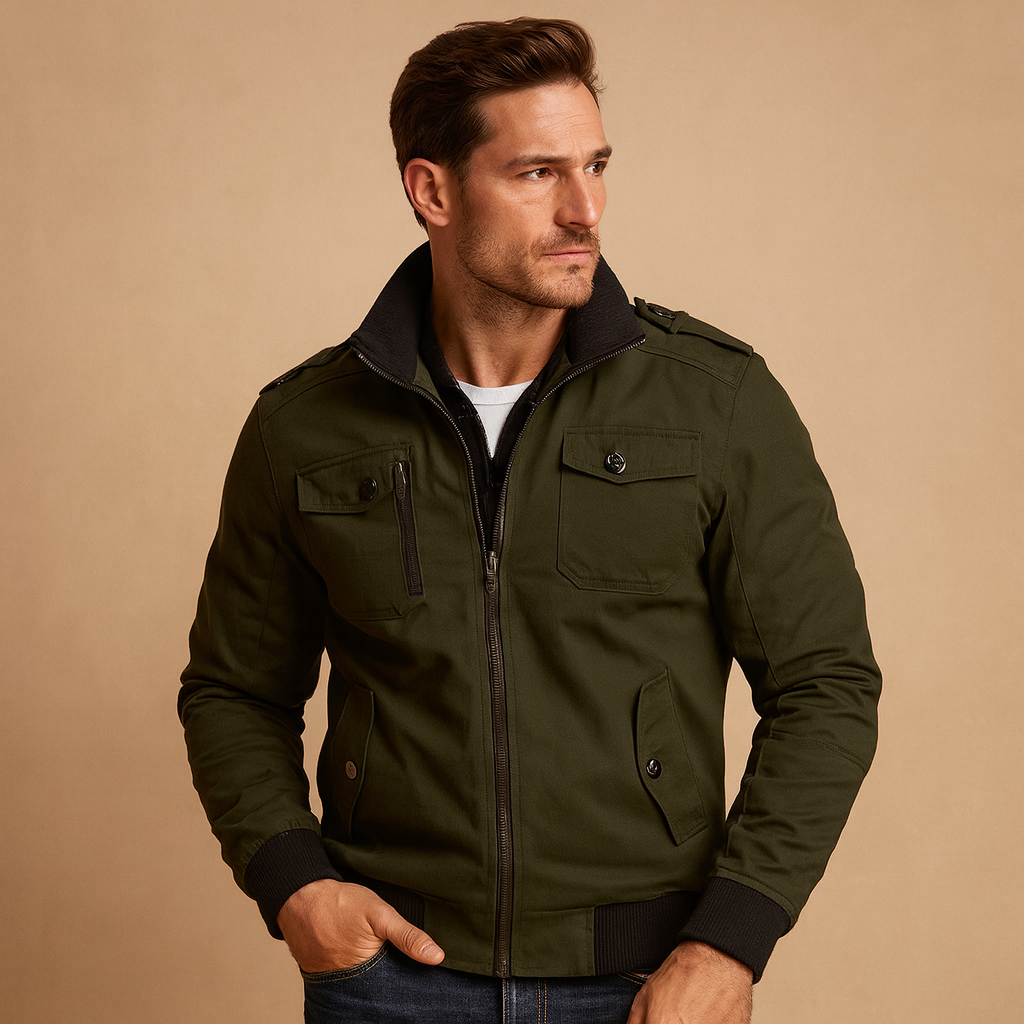 Blouson pour hommes | Blouson aviateur à col montant et poches avant