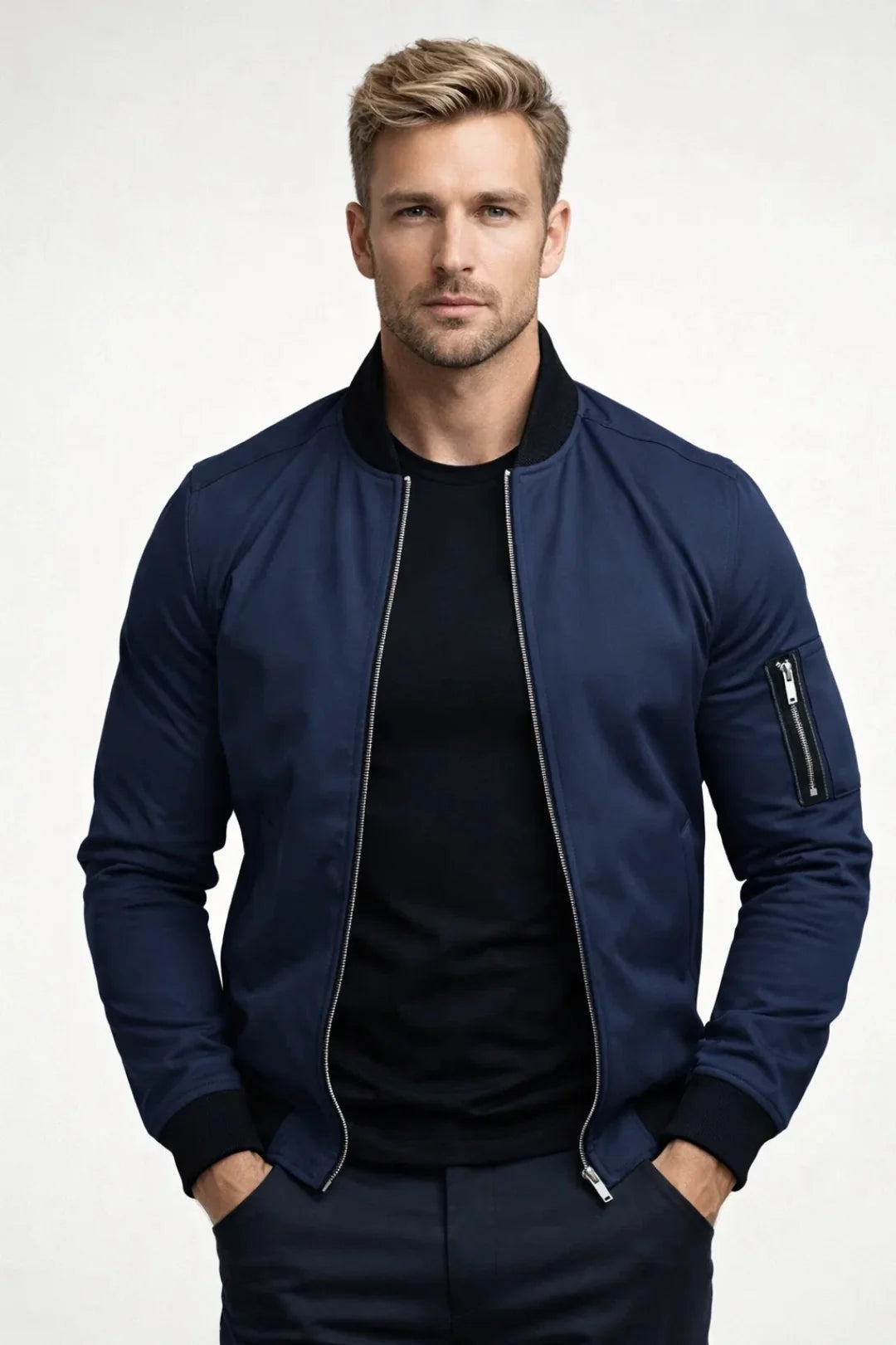 Boreal Blouson Homme | Veste Légère Bomber Col Teddy Zippé 0