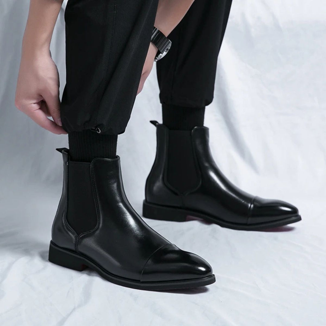 Bottes Chelsea en similicuir Savile Row pour hommes 1