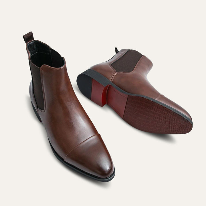 Bottes Chelsea en similicuir Savile Row pour hommes 4