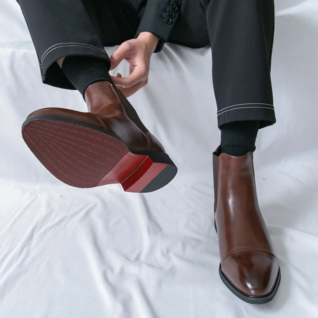 Bottes Chelsea en similicuir Savile Row pour hommes 5