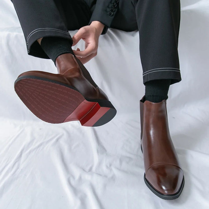 Bottes Chelsea en similicuir Savile Row pour hommes 5