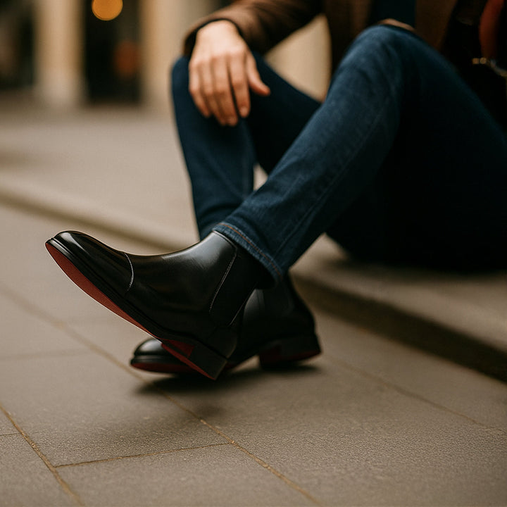 Bottes Chelsea en similicuir Savile Row pour hommes 6