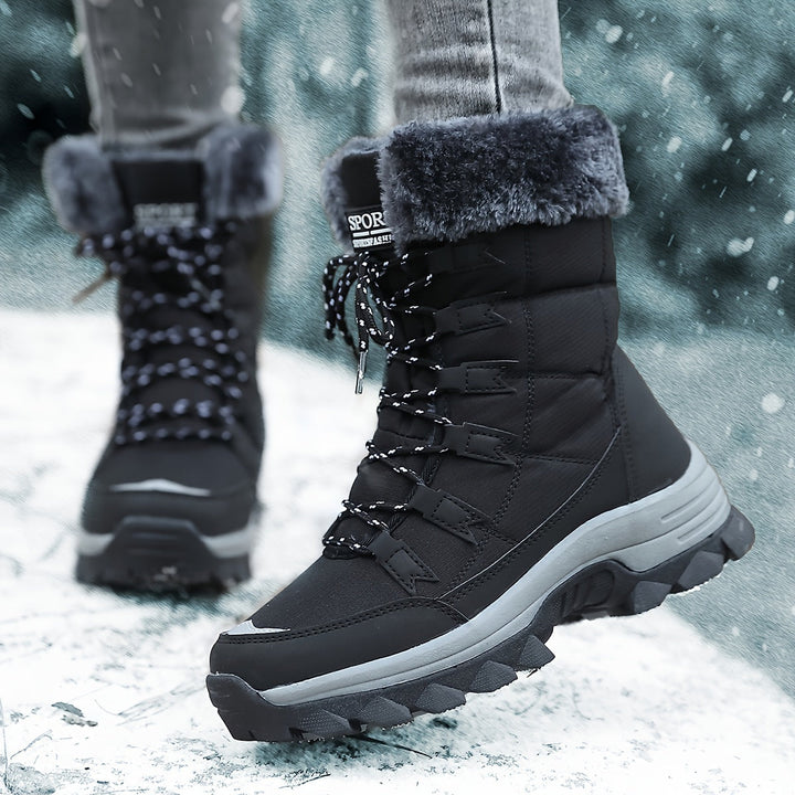 Bottes d'hiver chaudes pour femmes – Cuir marron, imperméables et isolantes pour les journées froides 8