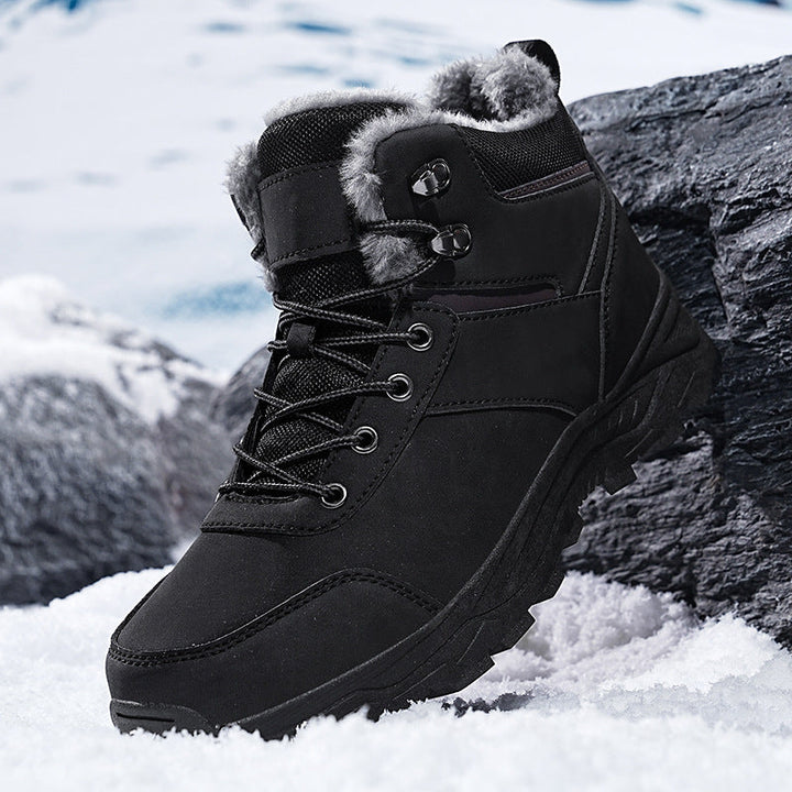 Bottes d'hiver homme à lacets doublure tige montante