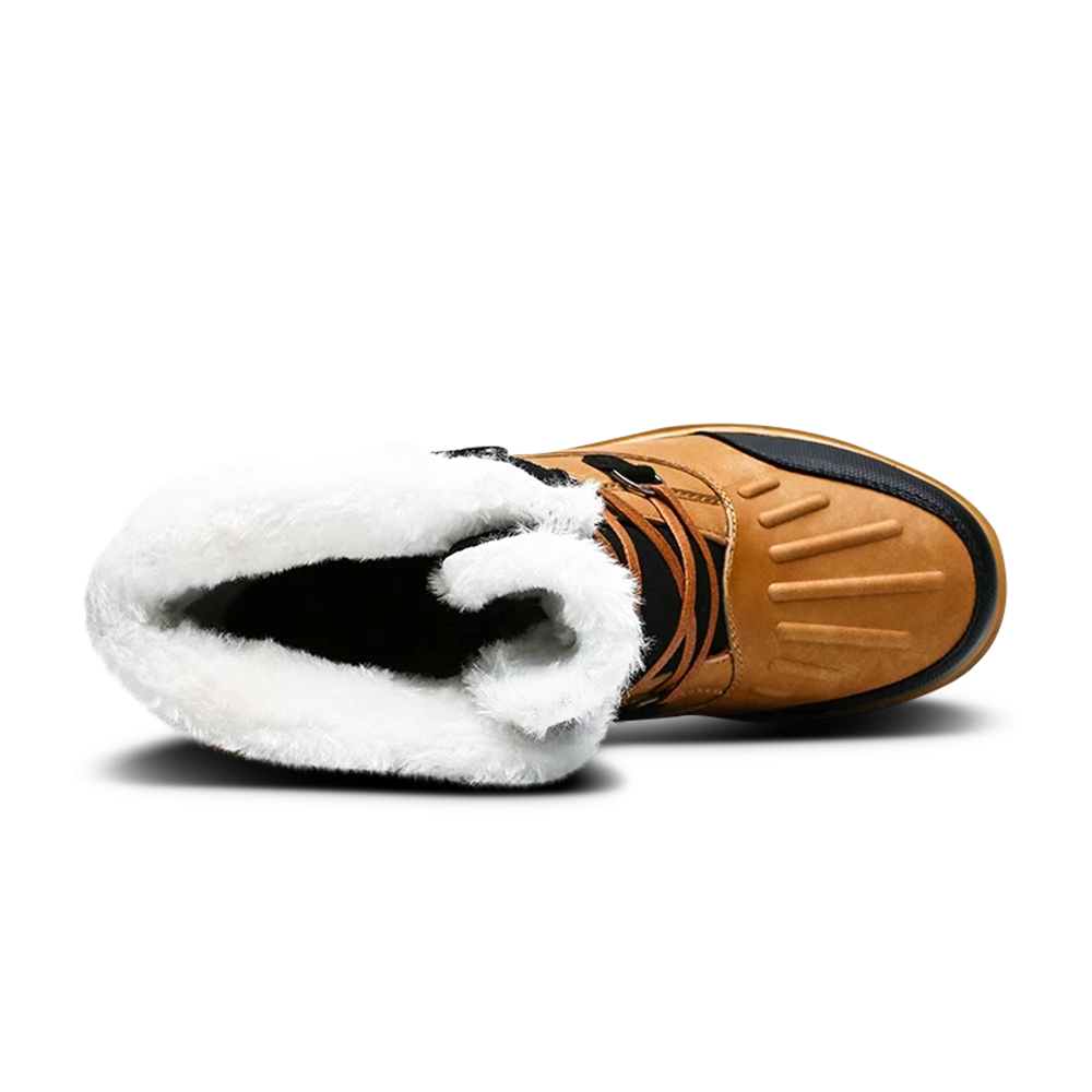 Bottes d'hiver pour hommes - Bottes de neige doublées et chaudes avec semelles antidérapantes 7