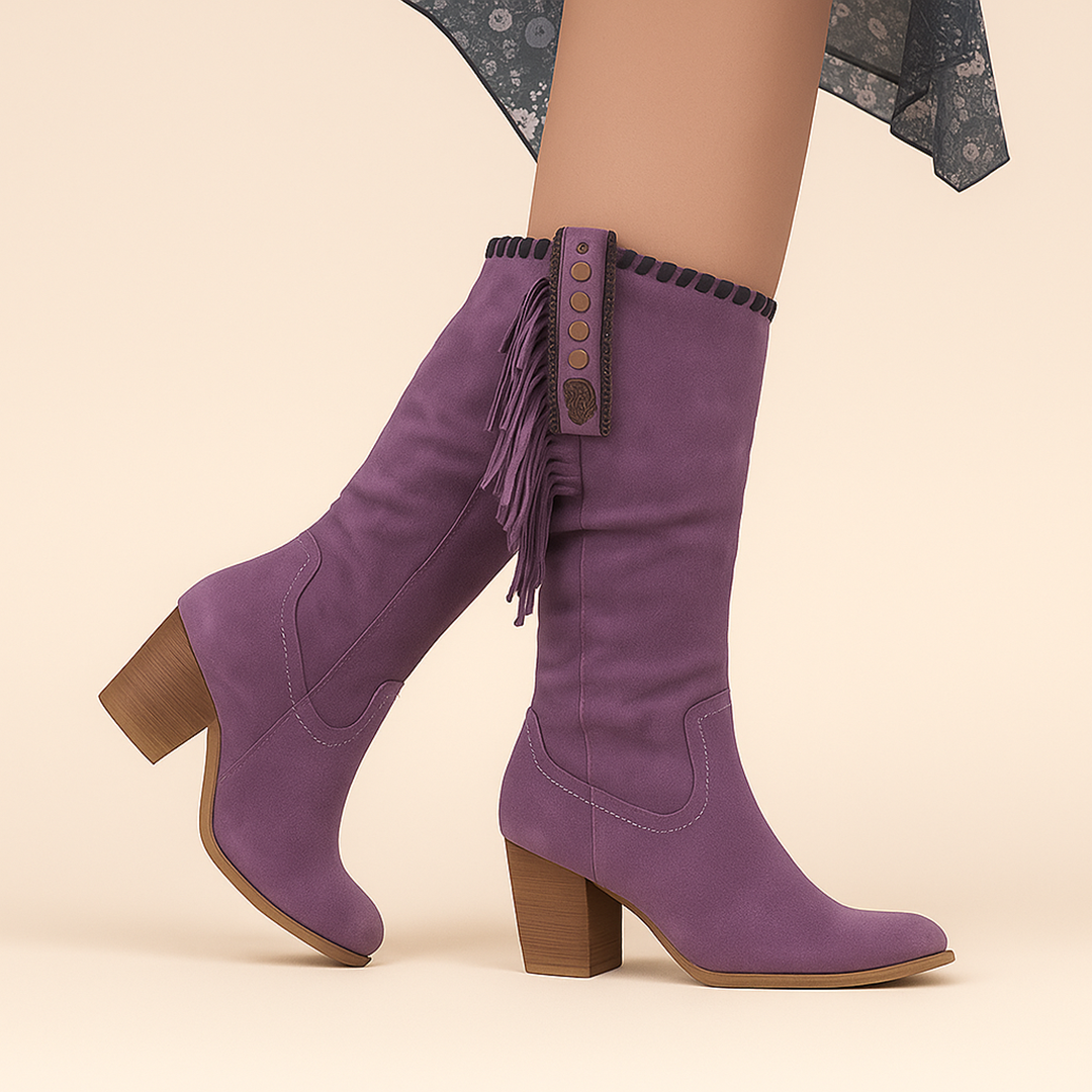 Bottes femme mi-mollet | Bottes à talon bloc style moderne