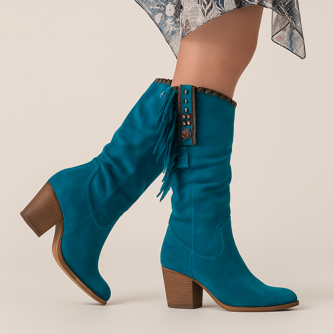 Bottes femme mi-mollet | Bottes à talon bloc style moderne